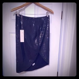 Halston Heritage sequin skirt new 4 small
